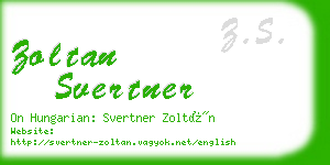 zoltan svertner business card